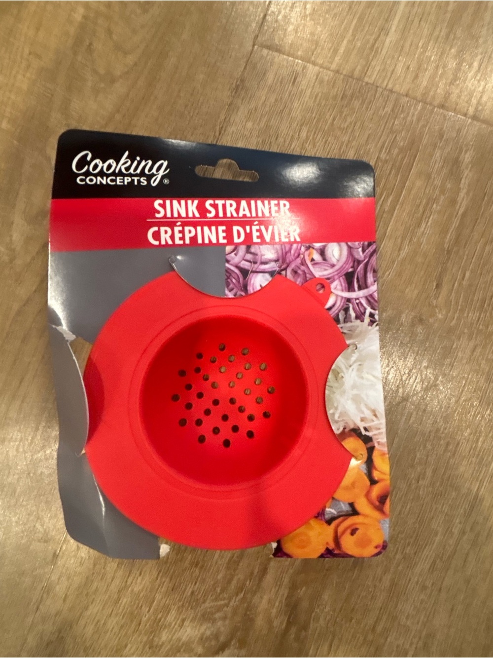 Red Silicone Sink Strainer - Flexible Kitchen Drain Filter